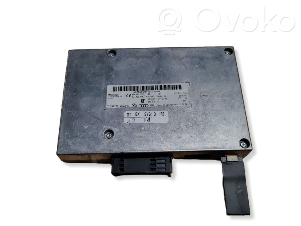 Audi A4 S4 B8 8K Bluetooth control unit module 
