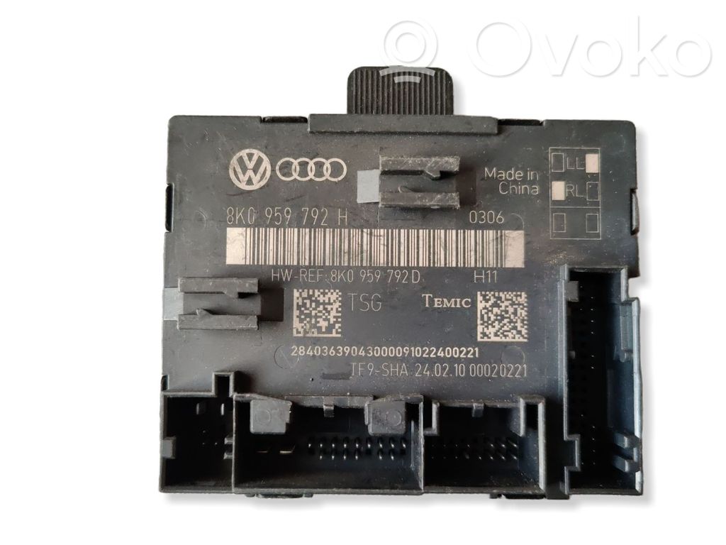 Audi A4 S4 B8 8K Door control unit/module 