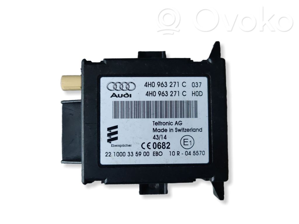 Audi A8 S8 D4 4H Auxiliary heating control unit/module 