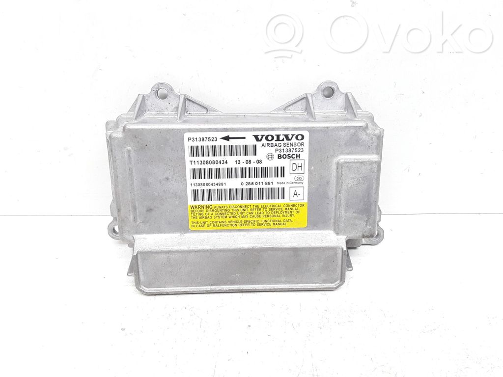 Airbag control unit/module   P31387523,0285011881