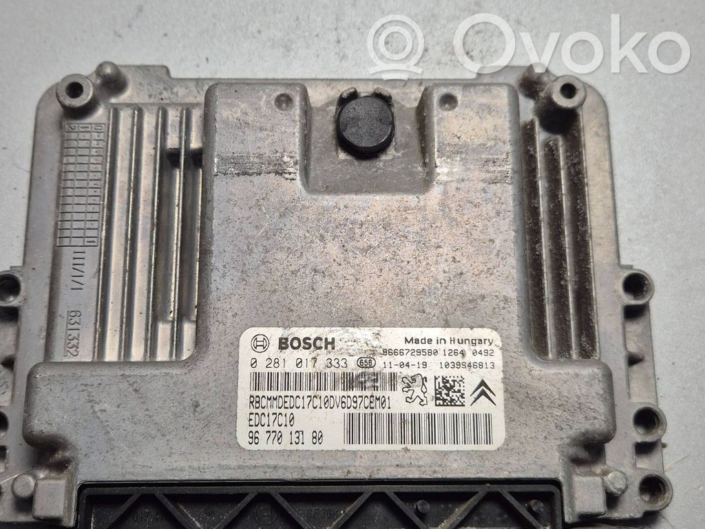 Engine control unit/module   9666729580,9677013180,0281017333