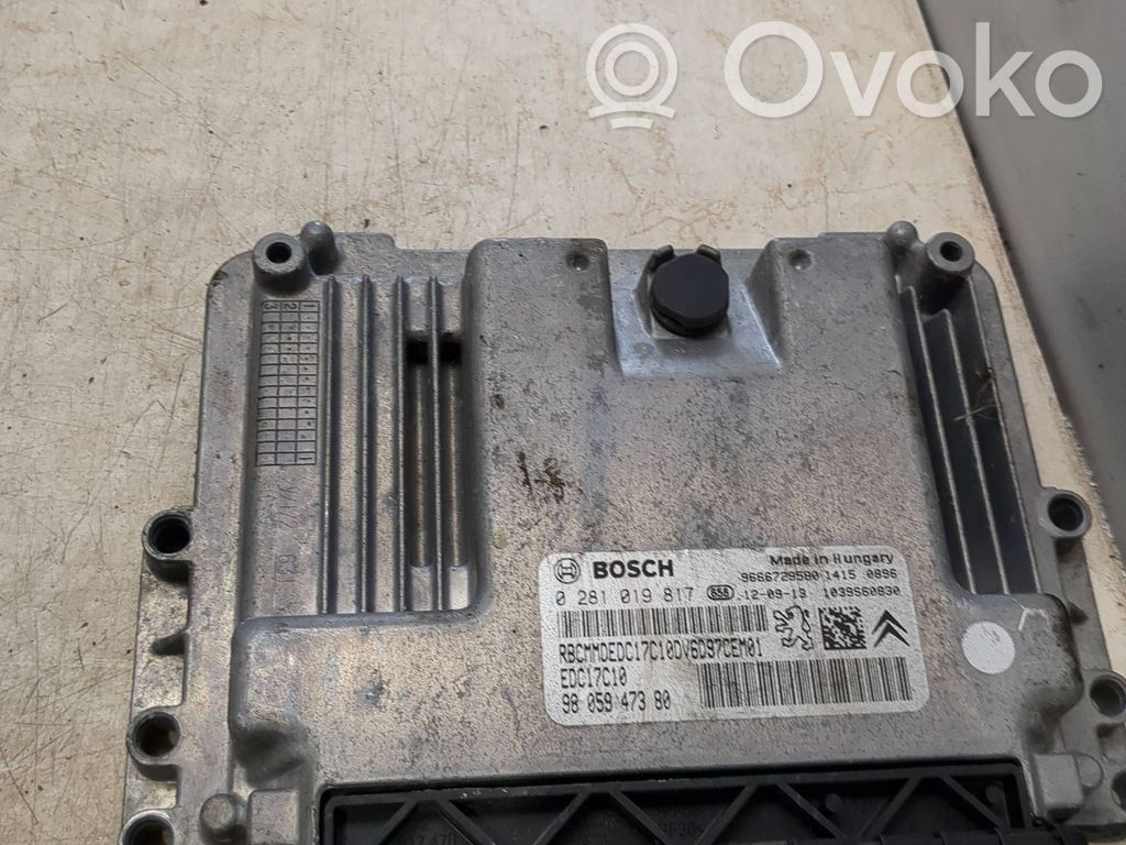 Engine control unit/module   9666729580,9805947380,0281019817