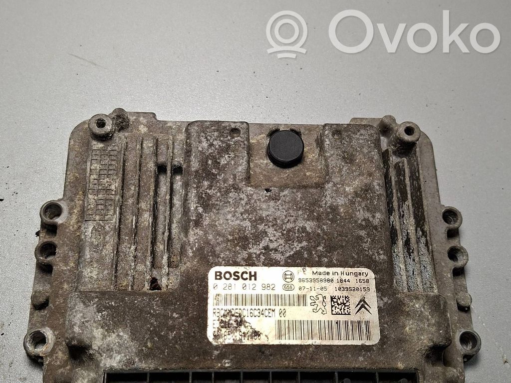 Engine control unit/module   9653958980,0281012982