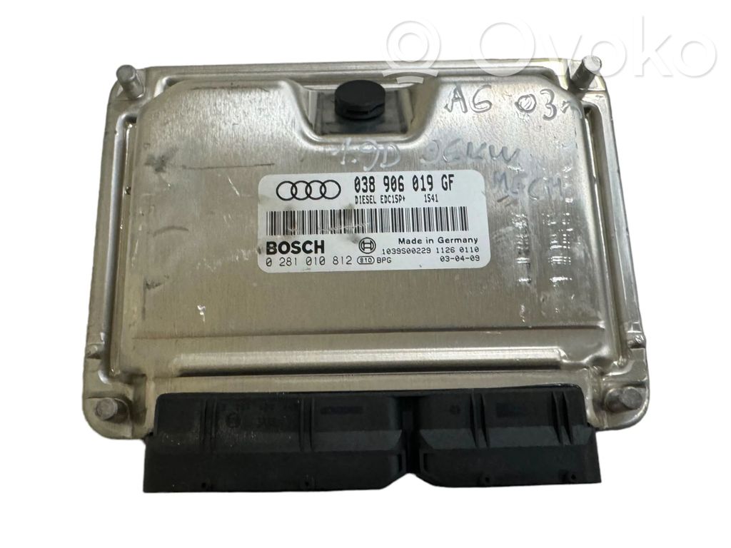 Engine control unit/module   038906019GF,1039S00229,0281010812