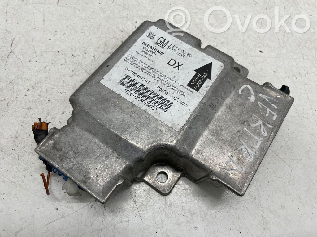 Opel Vectra C Airbag control unit/module 