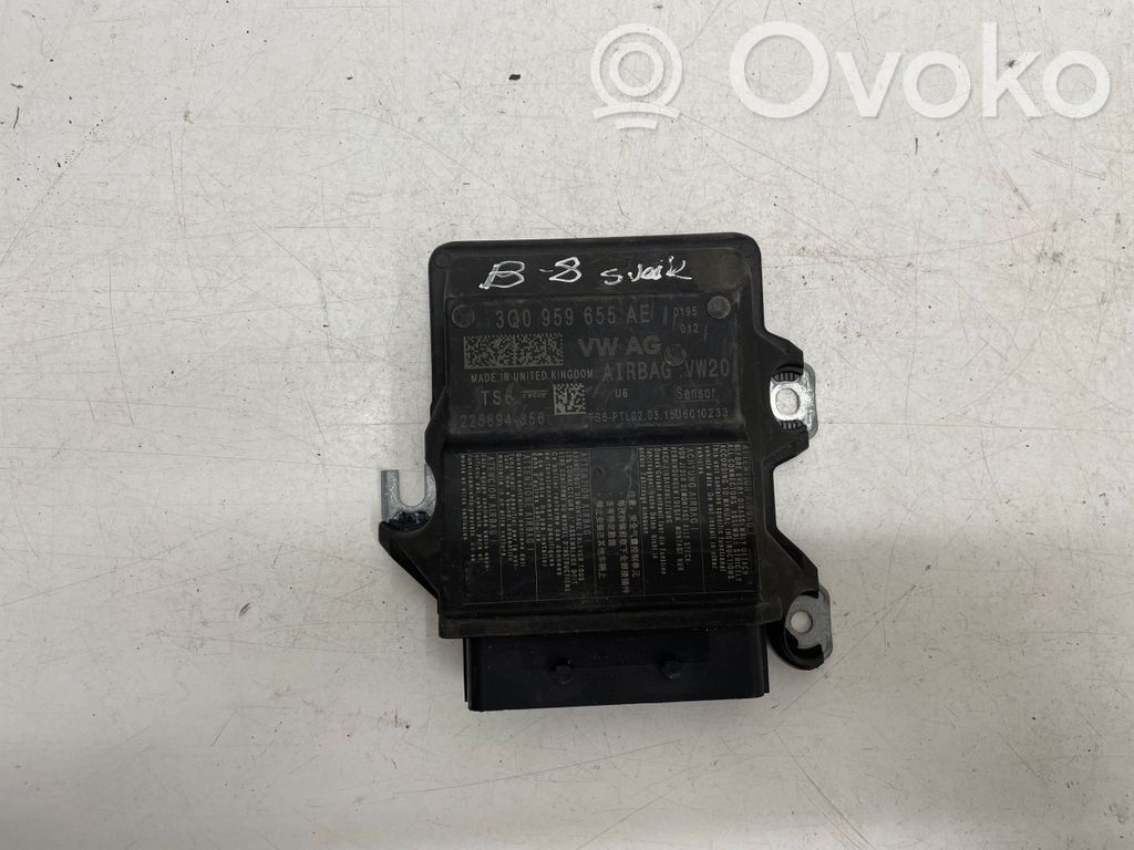 Volkswagen PASSAT B8 Airbag control unit/module 