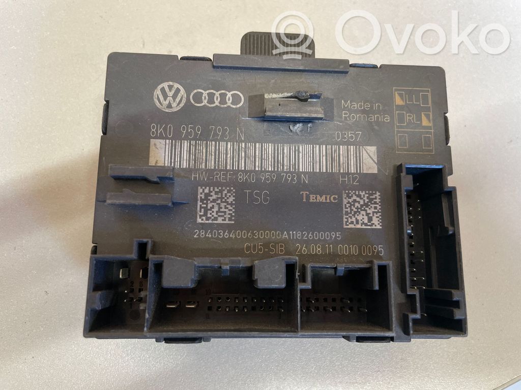 Audi A4 S4 B8 8K Unité de commande module de porte 