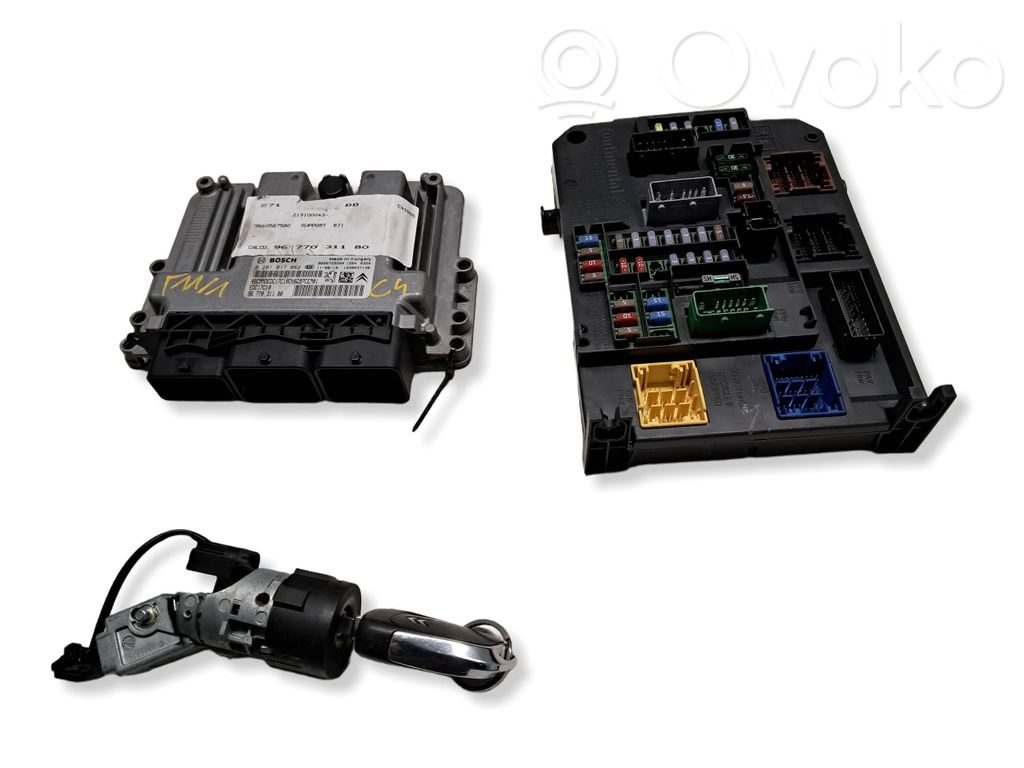 Citroen C4 II Engine ECU kit and lock set 
