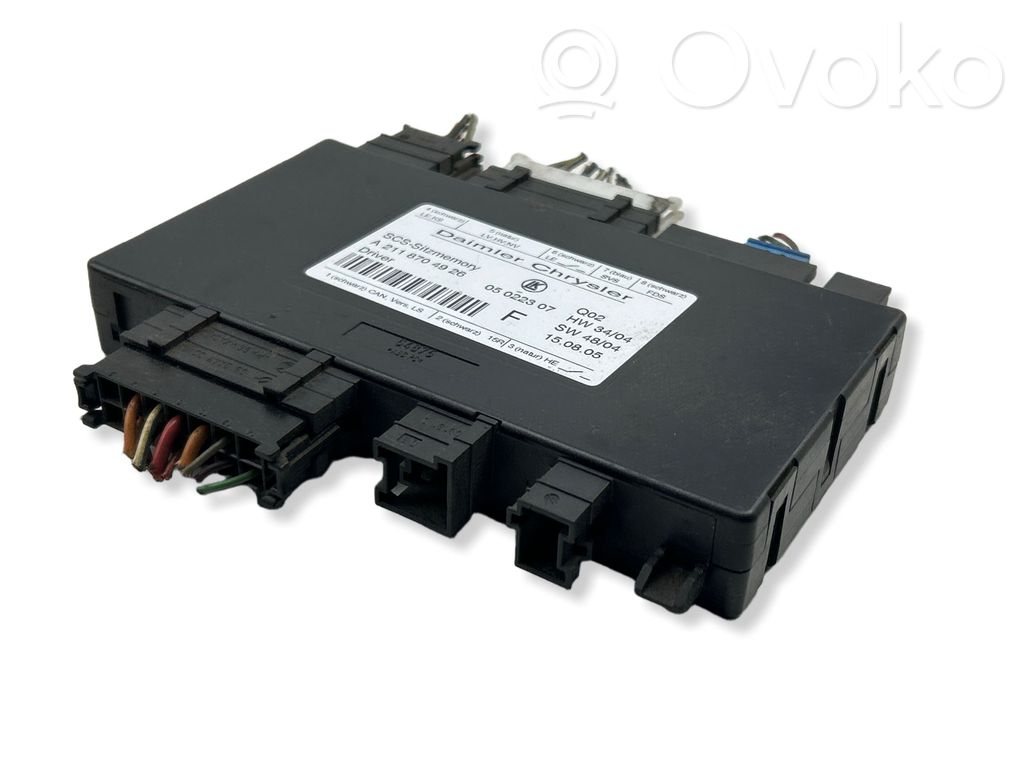Mercedes-Benz ML W164 Module de commande de siège 