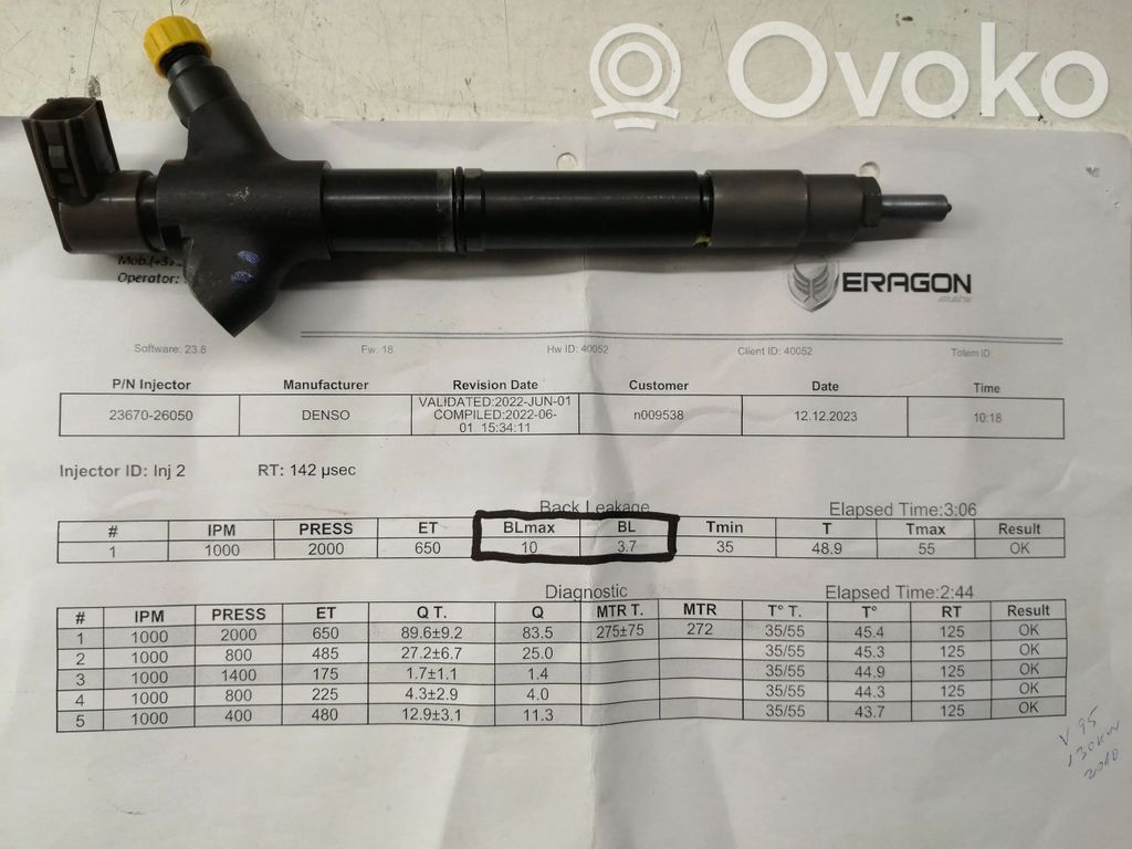Toyota Verso Inyector de combustible 