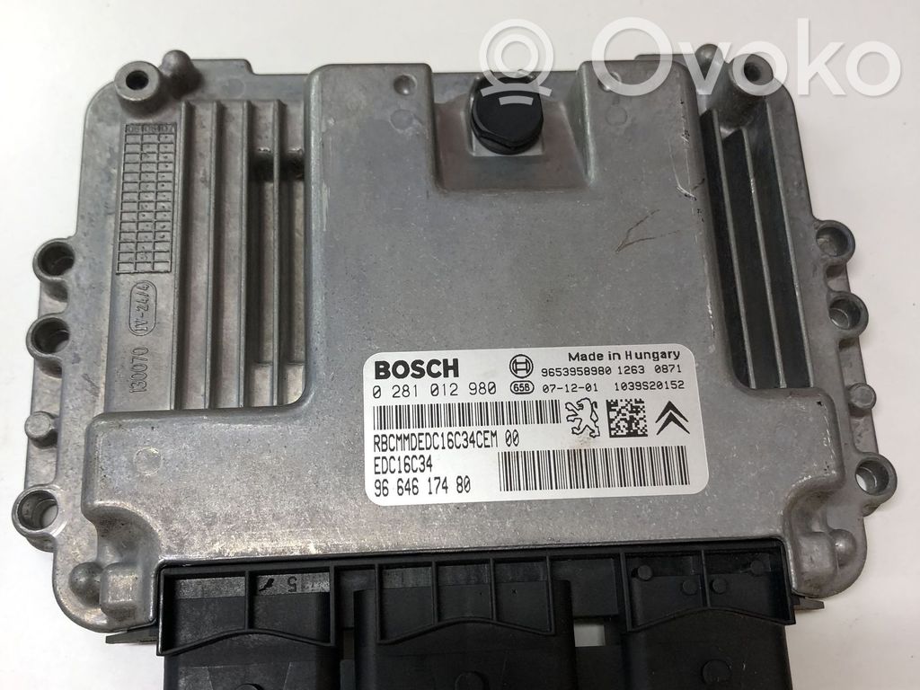Citroen C4 I Picasso Engine control unit/module 
