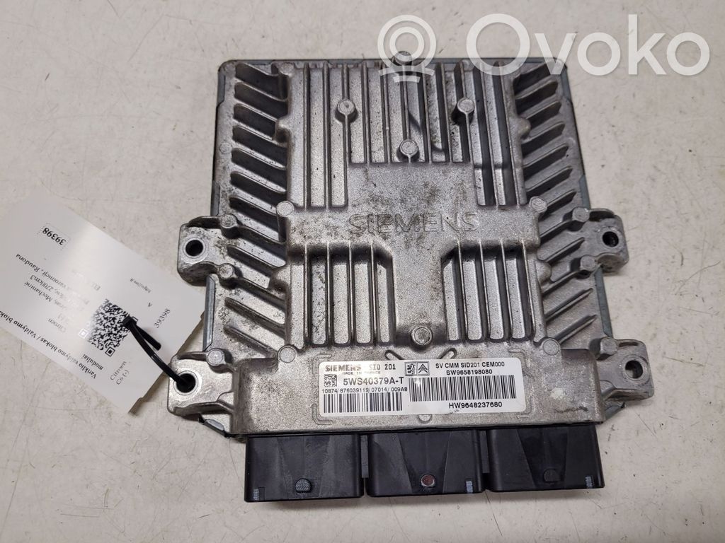 Engine control unit/module   5WS40379AT,SW9658198080,HW9648237680