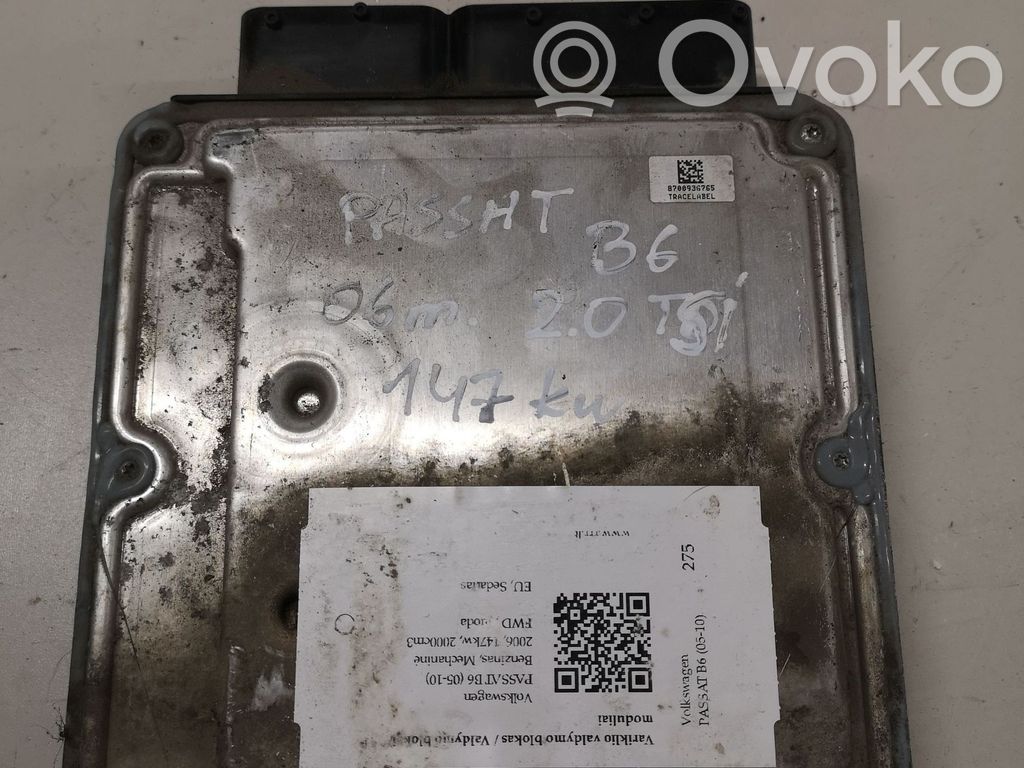 Volkswagen PASSAT B6 Engine control unit/module 