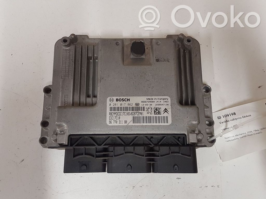 Citroen C4 I Engine control unit/module 