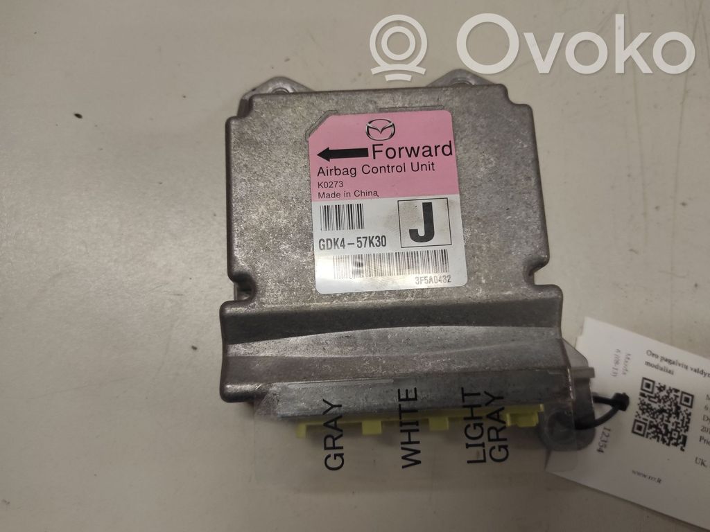 Mazda 6 Gaisa spilvenu vadības bloks 