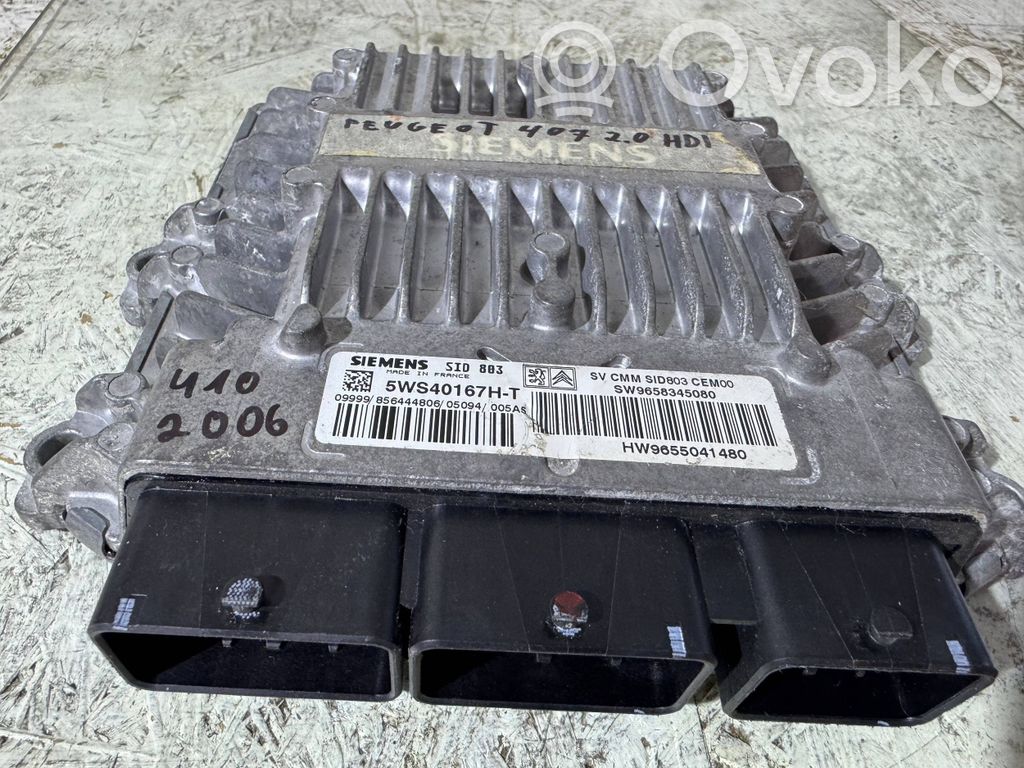 Engine control unit/module   5WS40167HT,9655041480,9658345080