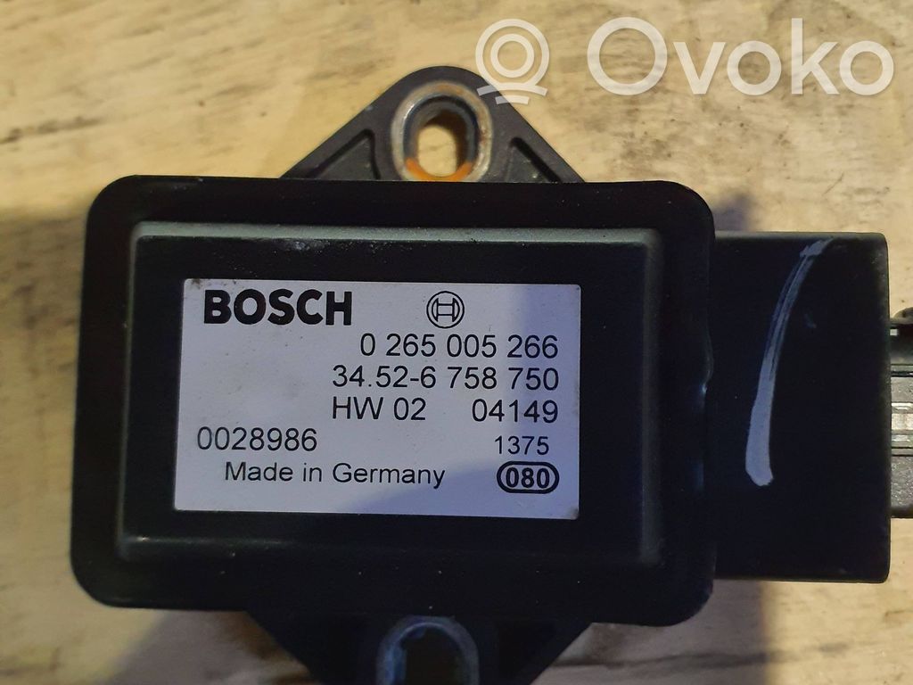 BMW 5 E60 E61 ESP (elektroniskās stabilitātes programmas) sensors (paātrinājuma sensors) 
