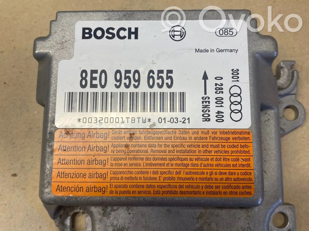 Audi A4 S4 B6 8E 8H Airbag control unit/module 