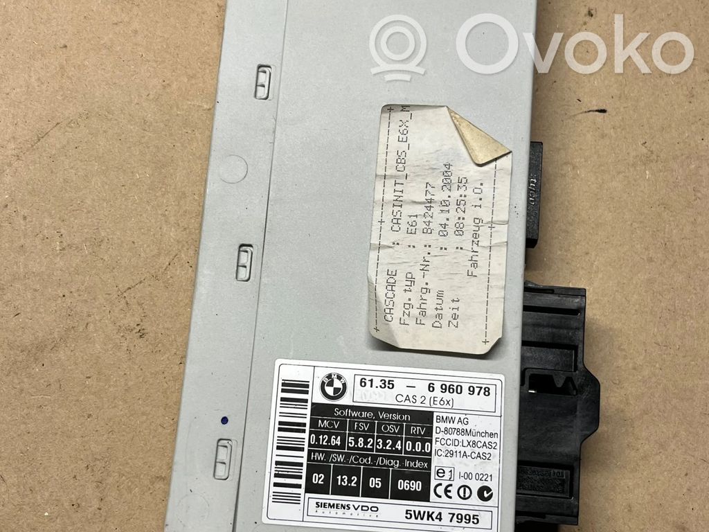 BMW 5 E60 E61 CAS vadības bloka modulis 