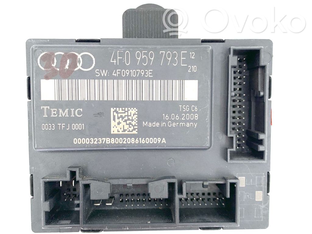 Audi A6 S6 C6 4F Door control unit/module 