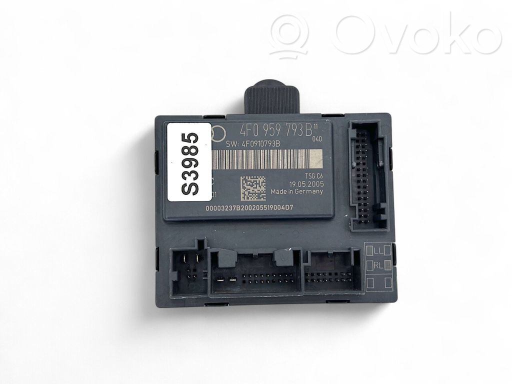 Audi A6 S6 C6 4F Door control unit/module 