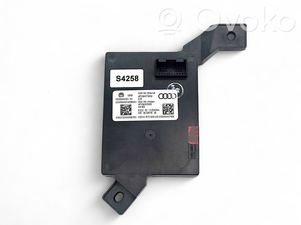 Audi A6 S6 C6 4F Keyless (KESSY) go control unit/module 