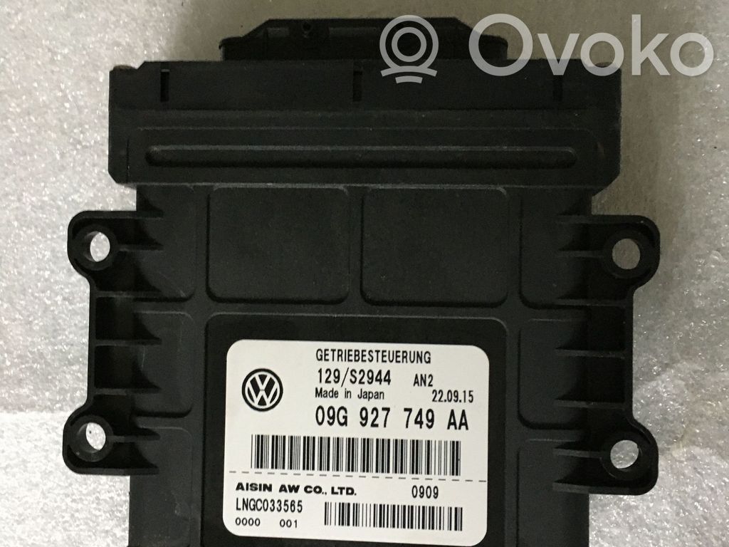 Sterownik / Moduł skrzyni biegów   09G927749AA,129S2944,LNGC033565