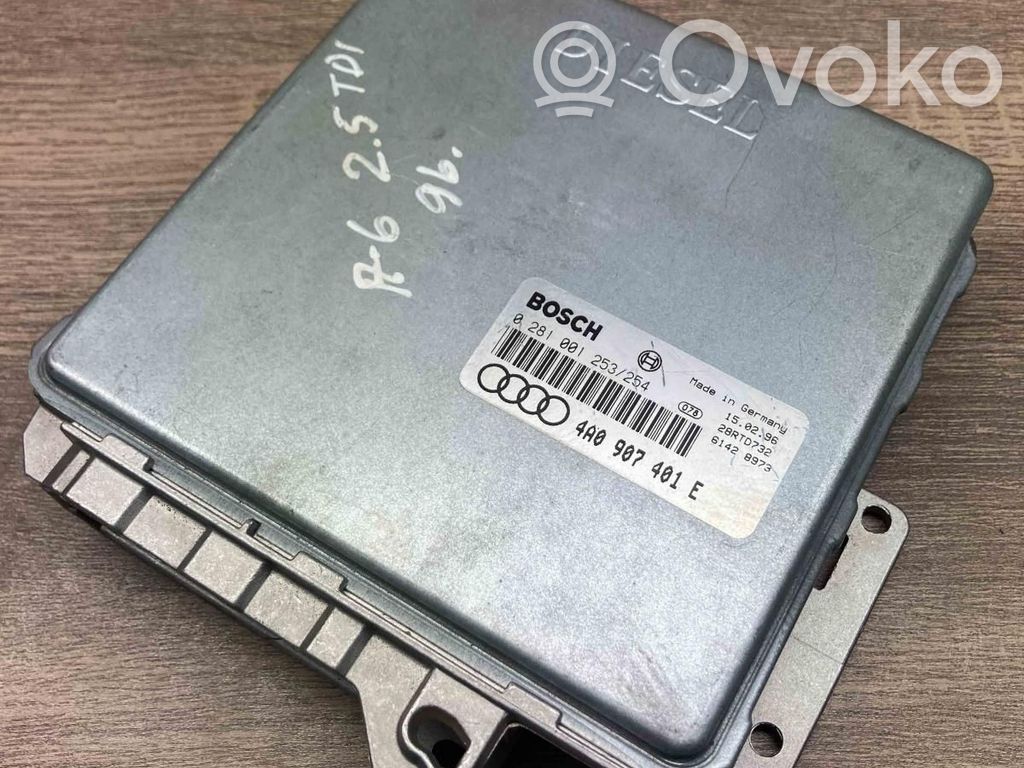 Engine control unit/module ECU   4A0907401E,0281001253