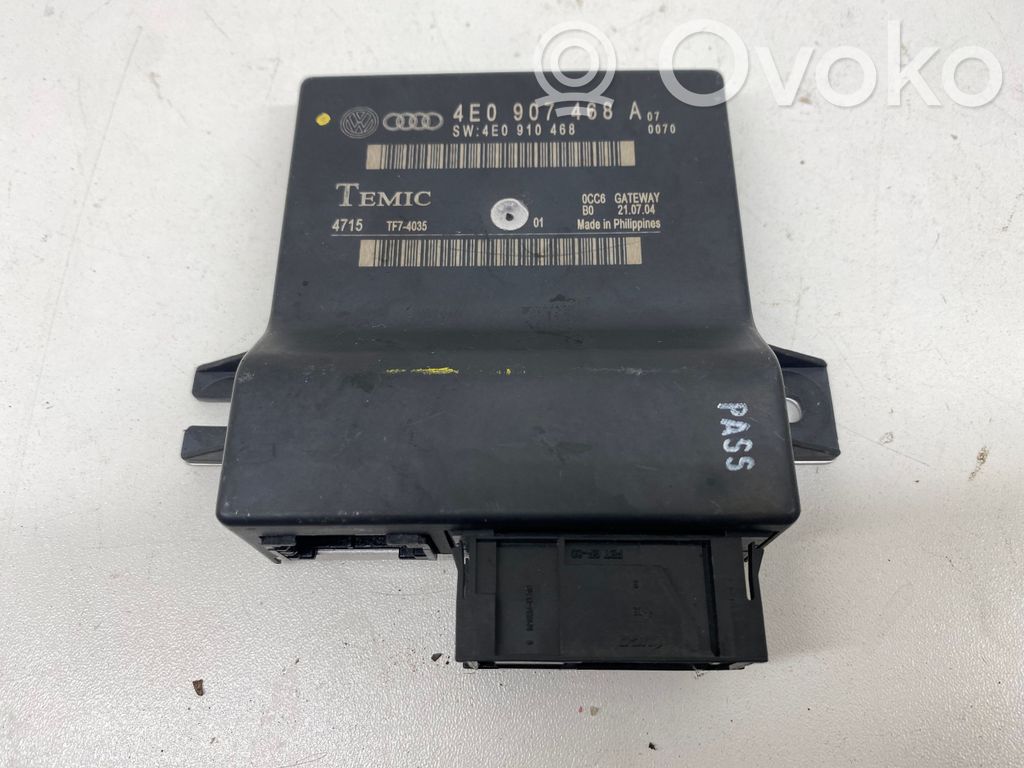 Audi A8 S8 D3 4E Gateway control module 