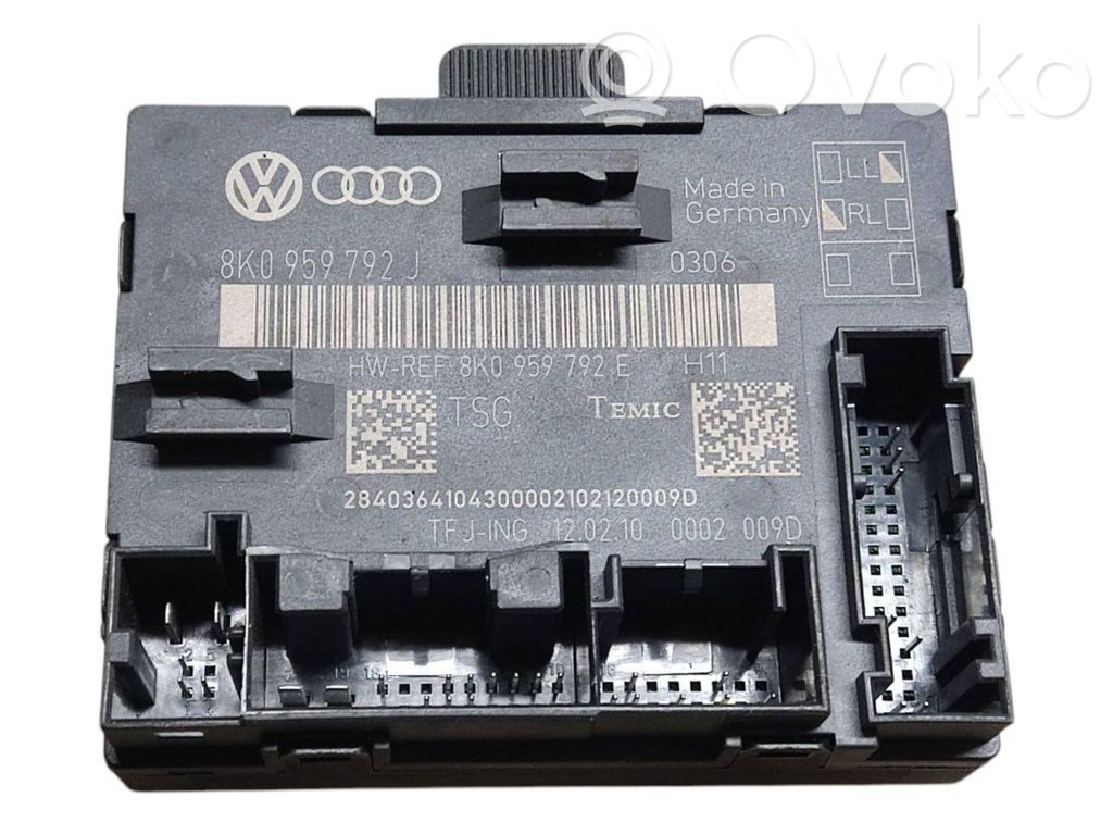 Audi A4 S4 B8 8K Unité de commande module de porte 