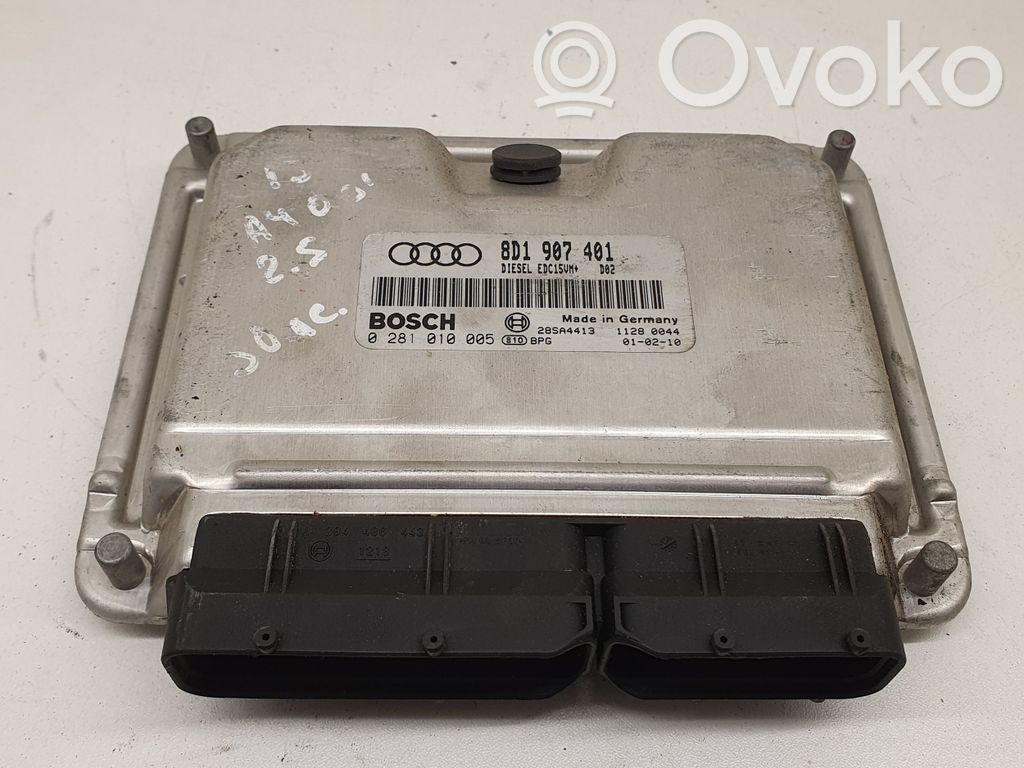 Engine control unit/module ECU   8D0907401,0281010005
