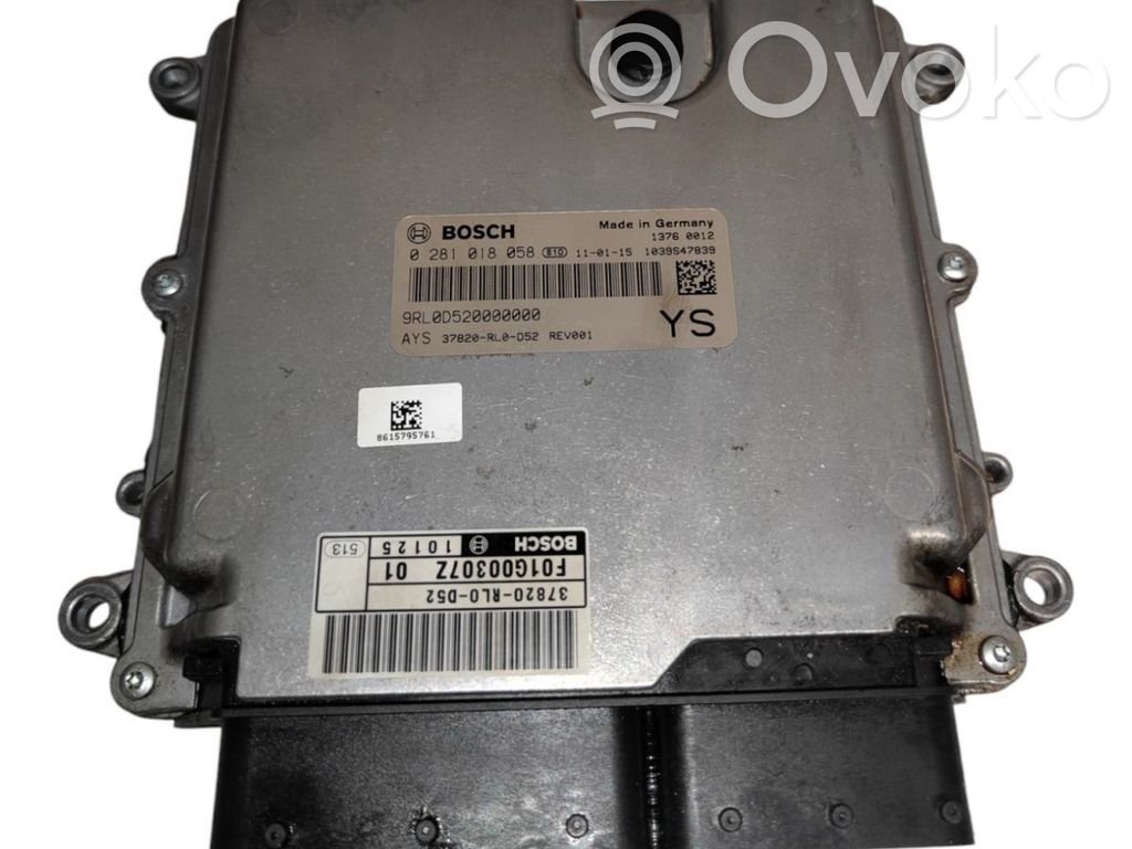 Sterownik / Moduł ECU   0281018058,37820RL0D52