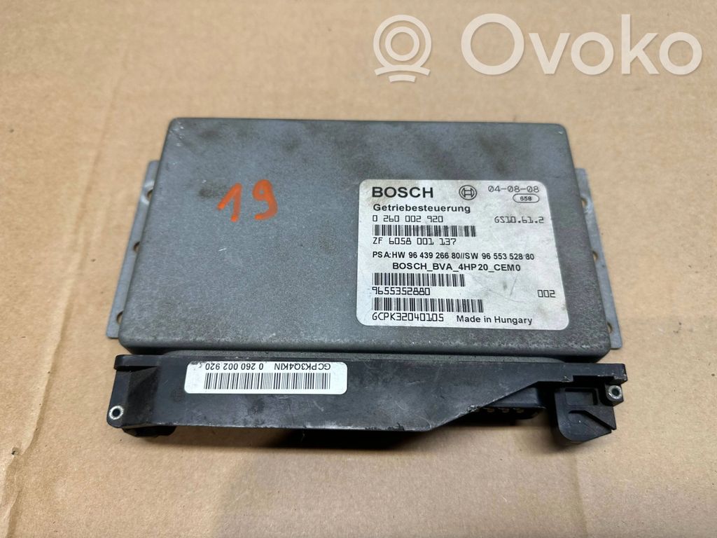 Peugeot 407 Unidad de control/módulo de la caja de cambios 