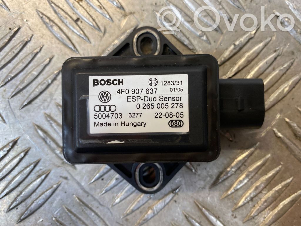 Audi A6 S6 C6 4F ESP Drehratensensor Querbeschleunigungssensor 