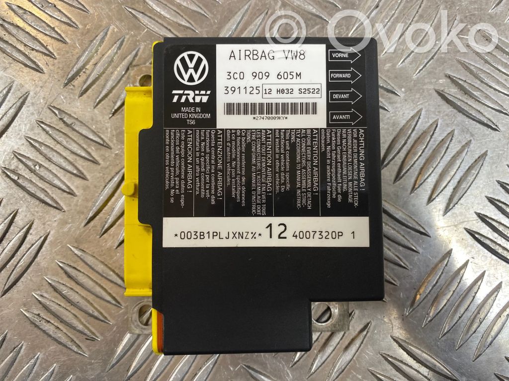 Volkswagen PASSAT B6 Unitate/modul de comandă airbaguri 