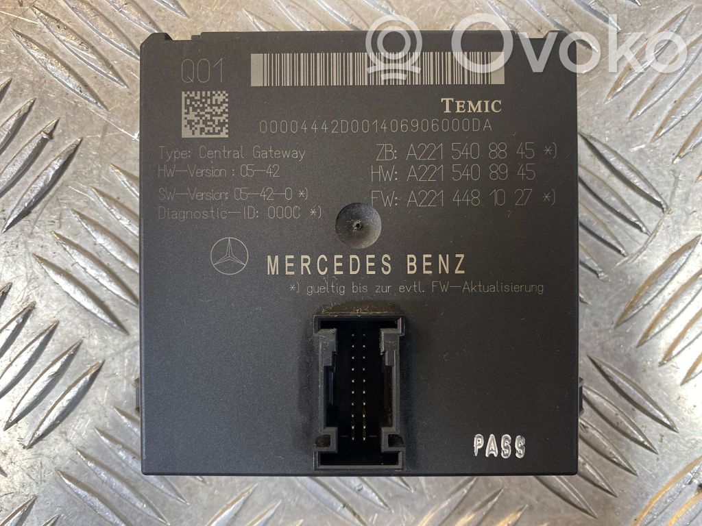 Mercedes-Benz S W221 Módulo de control Gateway 