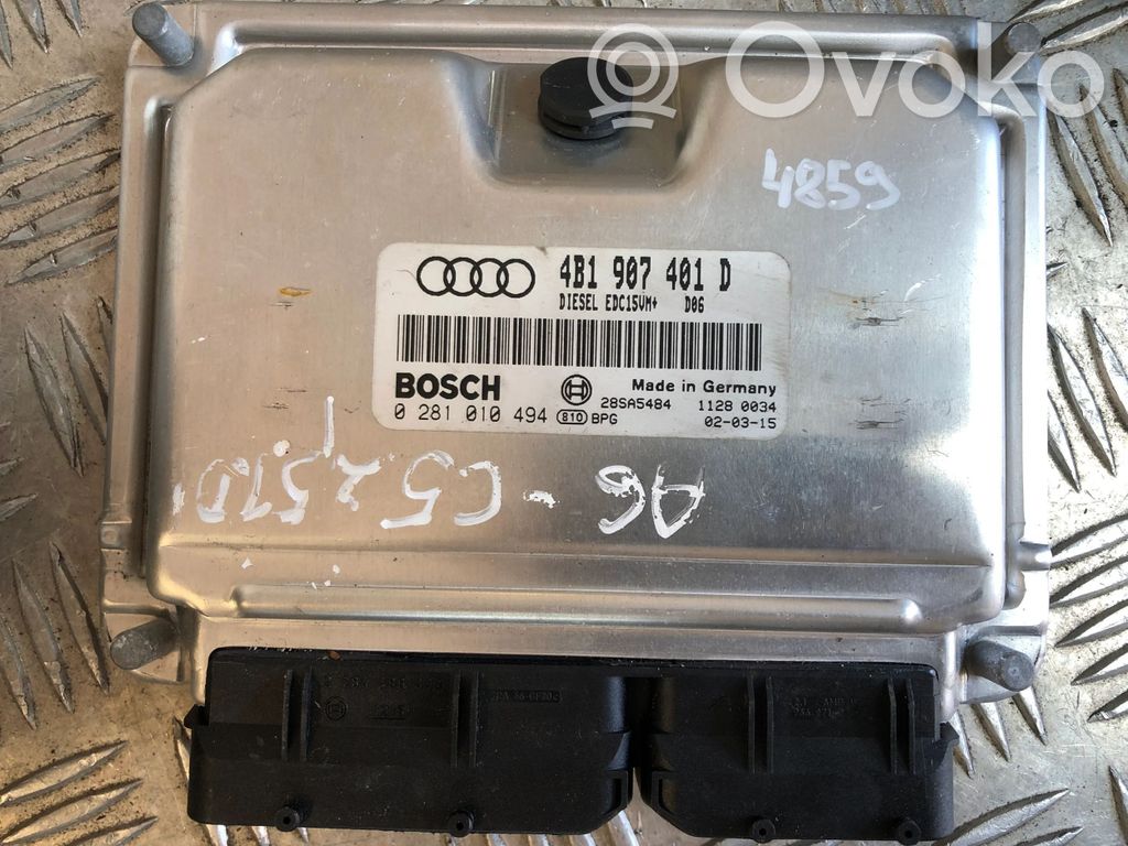 Engine control unit/module   4B1907401D,28SA5484,0281010494