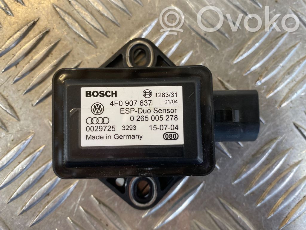 Audi A6 S6 C6 4F ESP Drehratensensor Querbeschleunigungssensor 