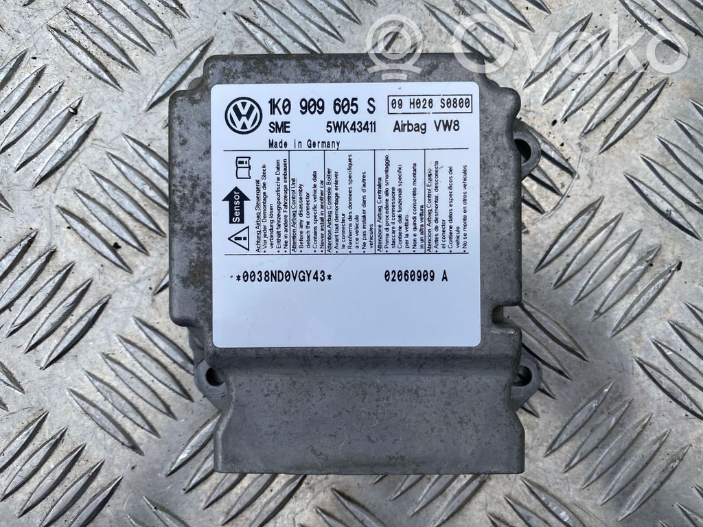 Skoda Octavia Mk2 (1Z) Unitate/modul de comandă airbaguri 