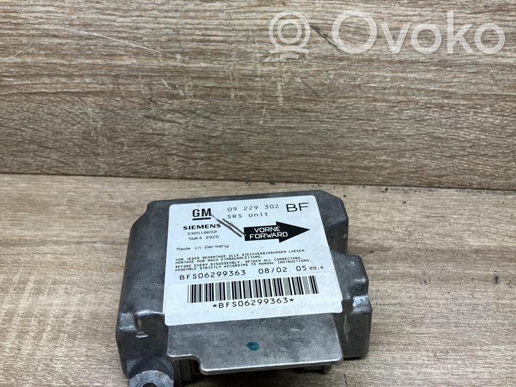 Opel Astra G Module de contrôle airbag