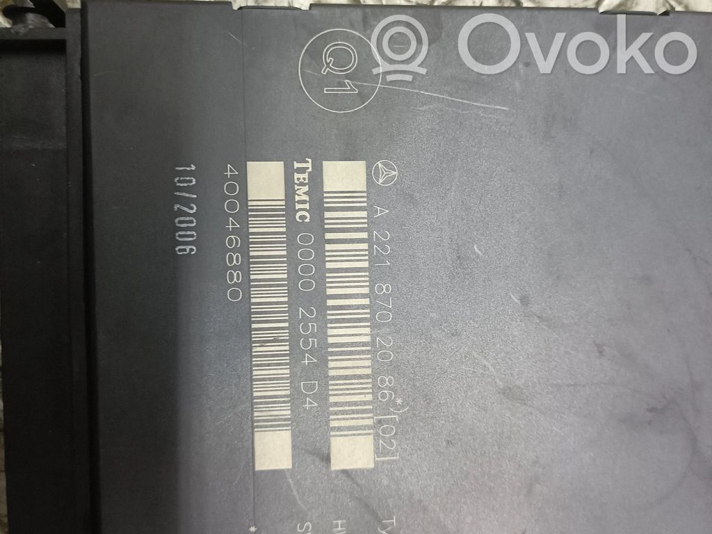 Mercedes-Benz S W221 Module de commande de siège