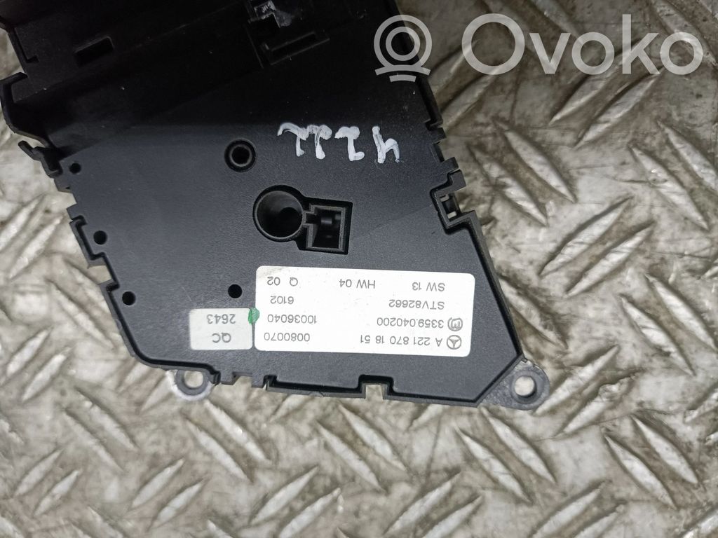 Mercedes-Benz S W221 Interruptor de control del asiento 
