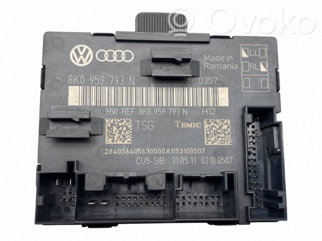 Audi A4 S4 B8 8K Unité de commande module de porte
