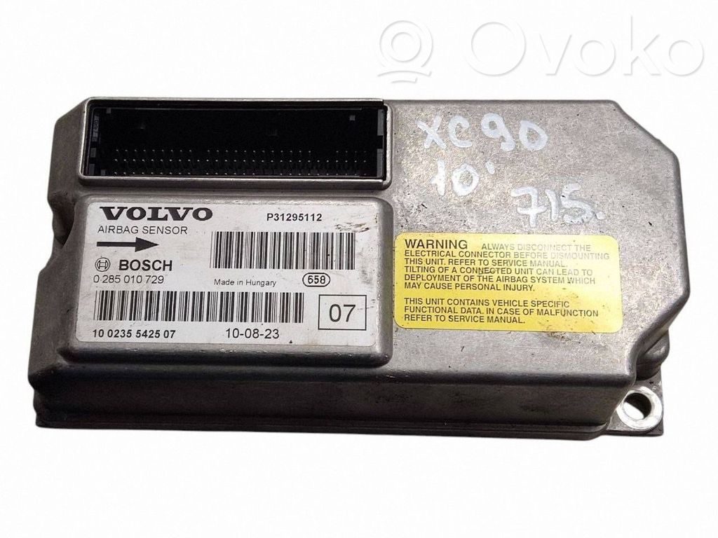 Volvo XC90 Module de contrôle airbag
