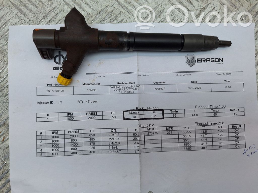 Toyota Avensis T270 Injector combustibil 