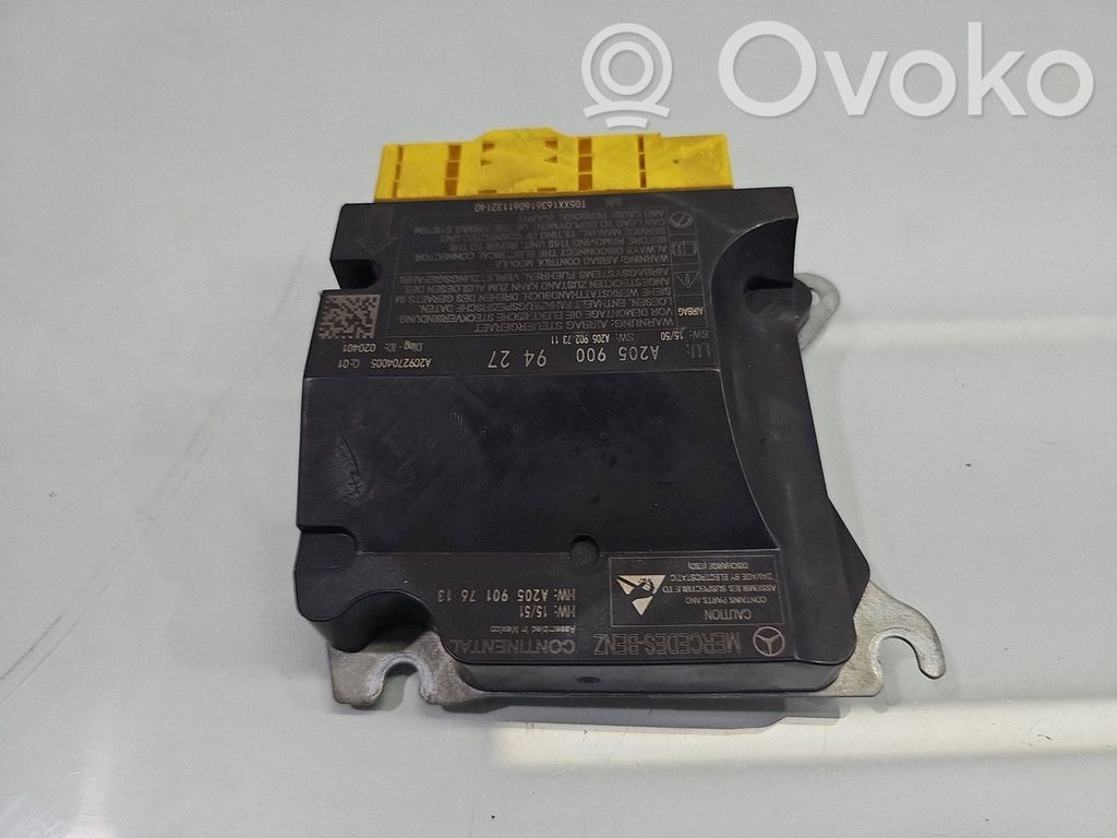 Mercedes-Benz C W205 Centralina/modulo airbag