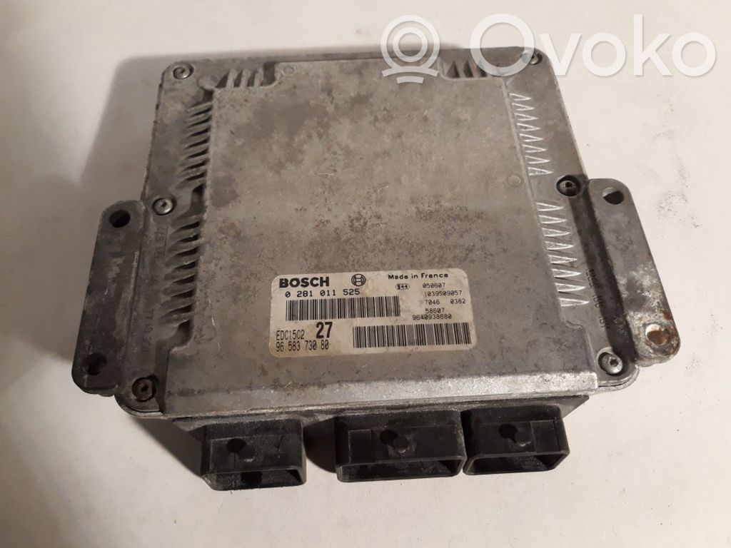 Engine control unit/module   0281011525,EDC15C227,9658373080