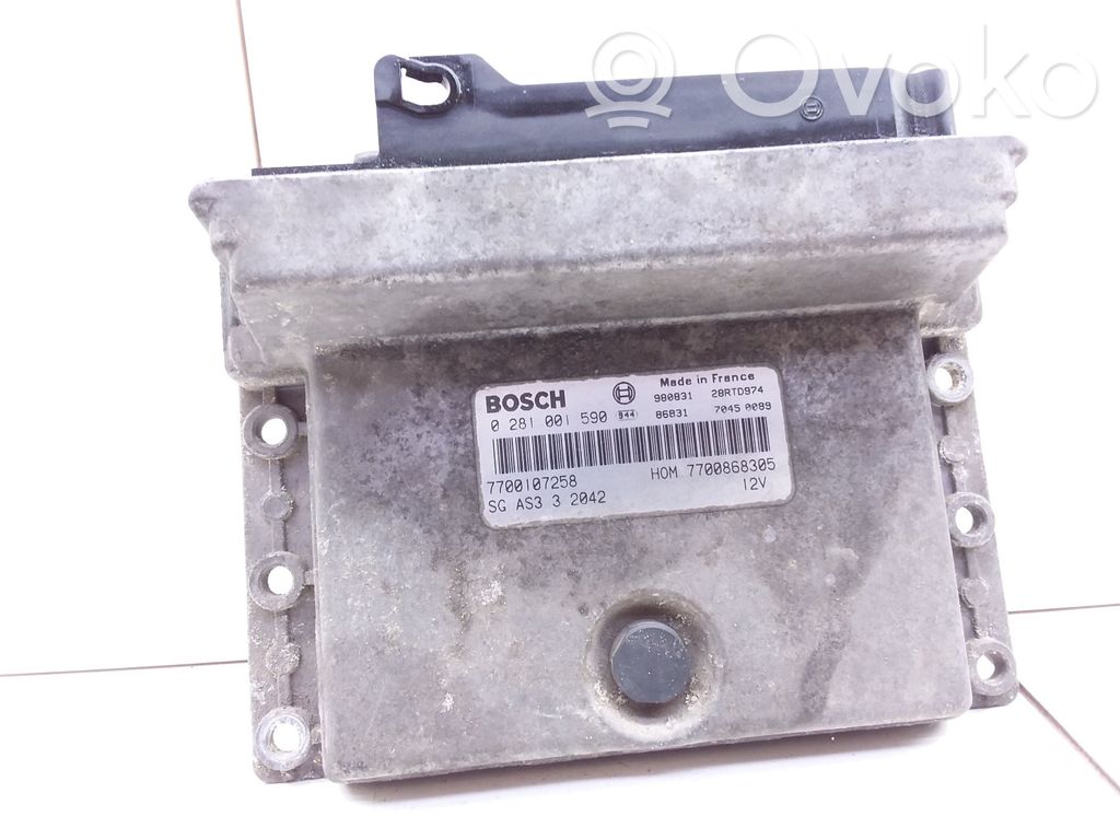 Engine control unit/module   0281001590,7700107258,7700868305
