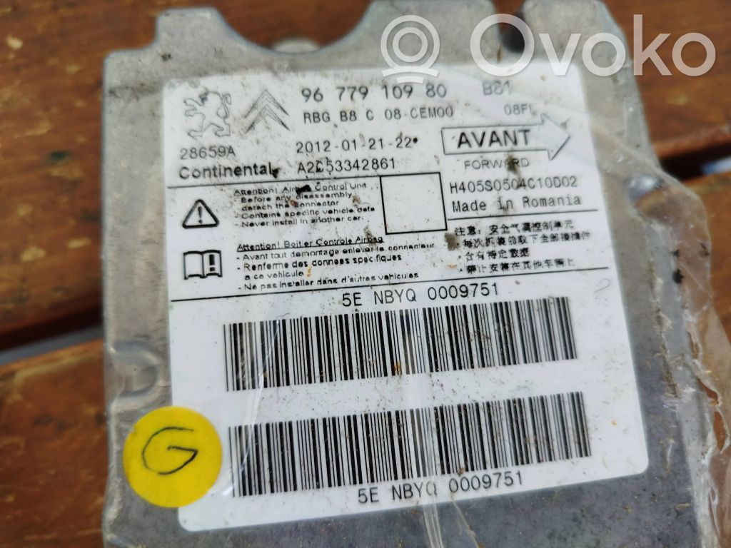 Citroen DS5 Unitate/modul de comandă airbaguri 