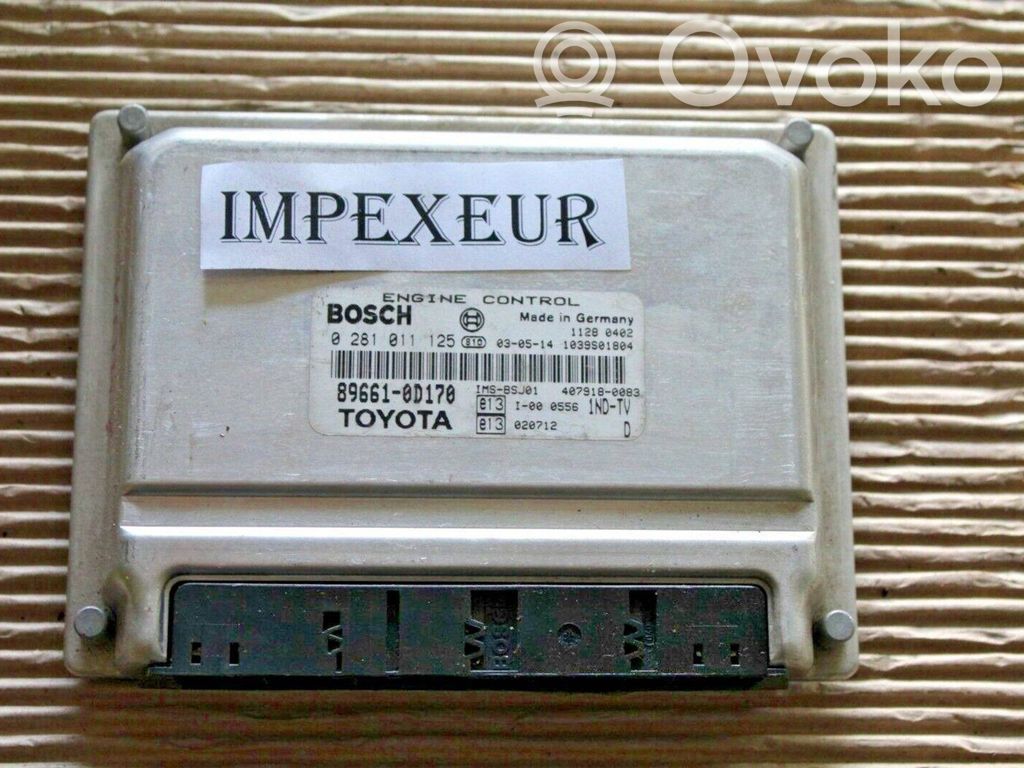 Toyota Yaris Engine control unit/module 